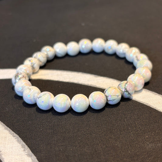 Angel Aura Howlite Bracelet (8mm)