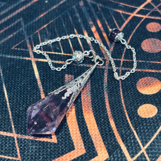 Amethyst Faceted Pendulum