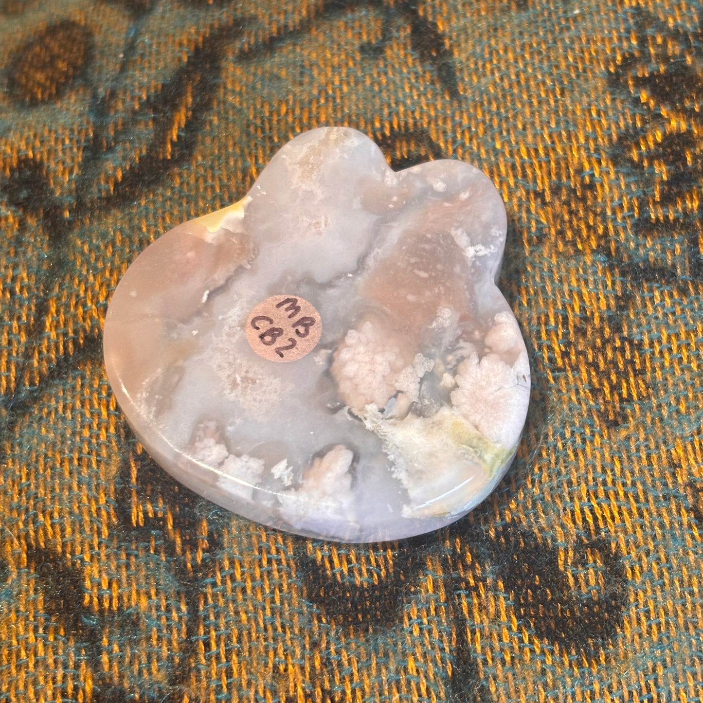 Cherry Blossom Agate Bunny Trinket Dish