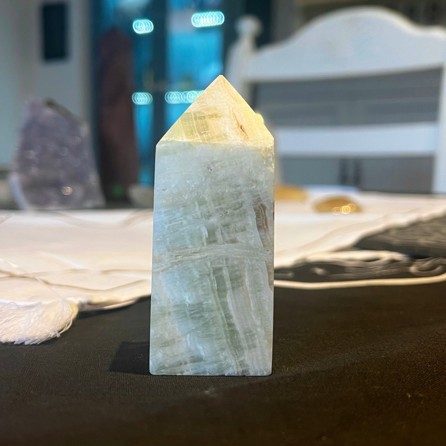 Pistachio Calcite Obelisk (PCT06)