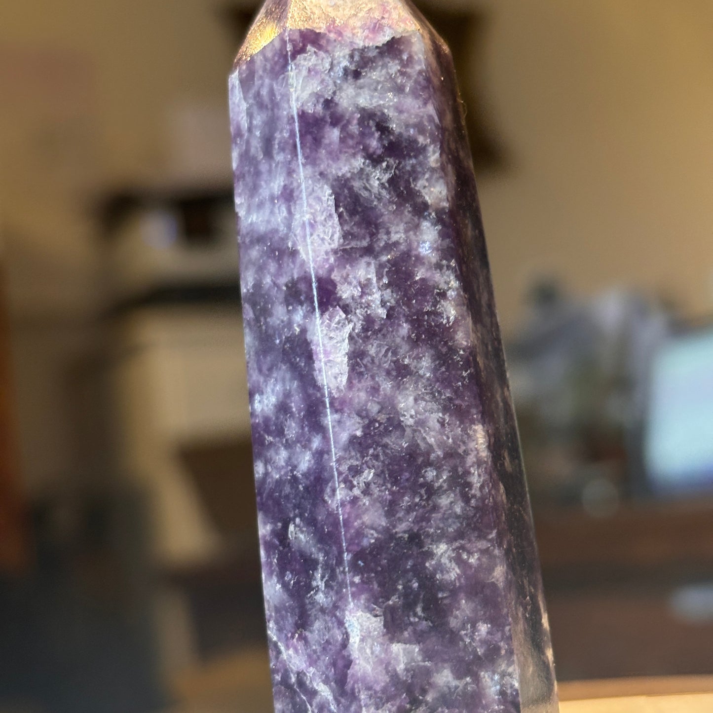 Lepidolite & Quartz Pillar (LT05)