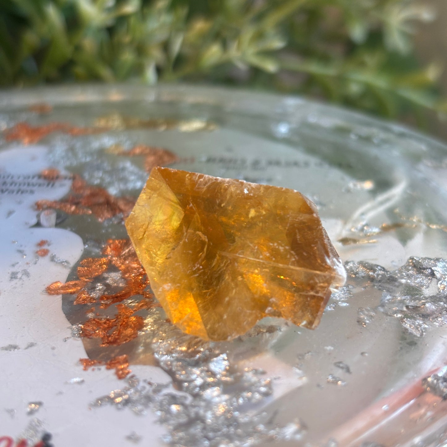 Amber Calcite Specimen