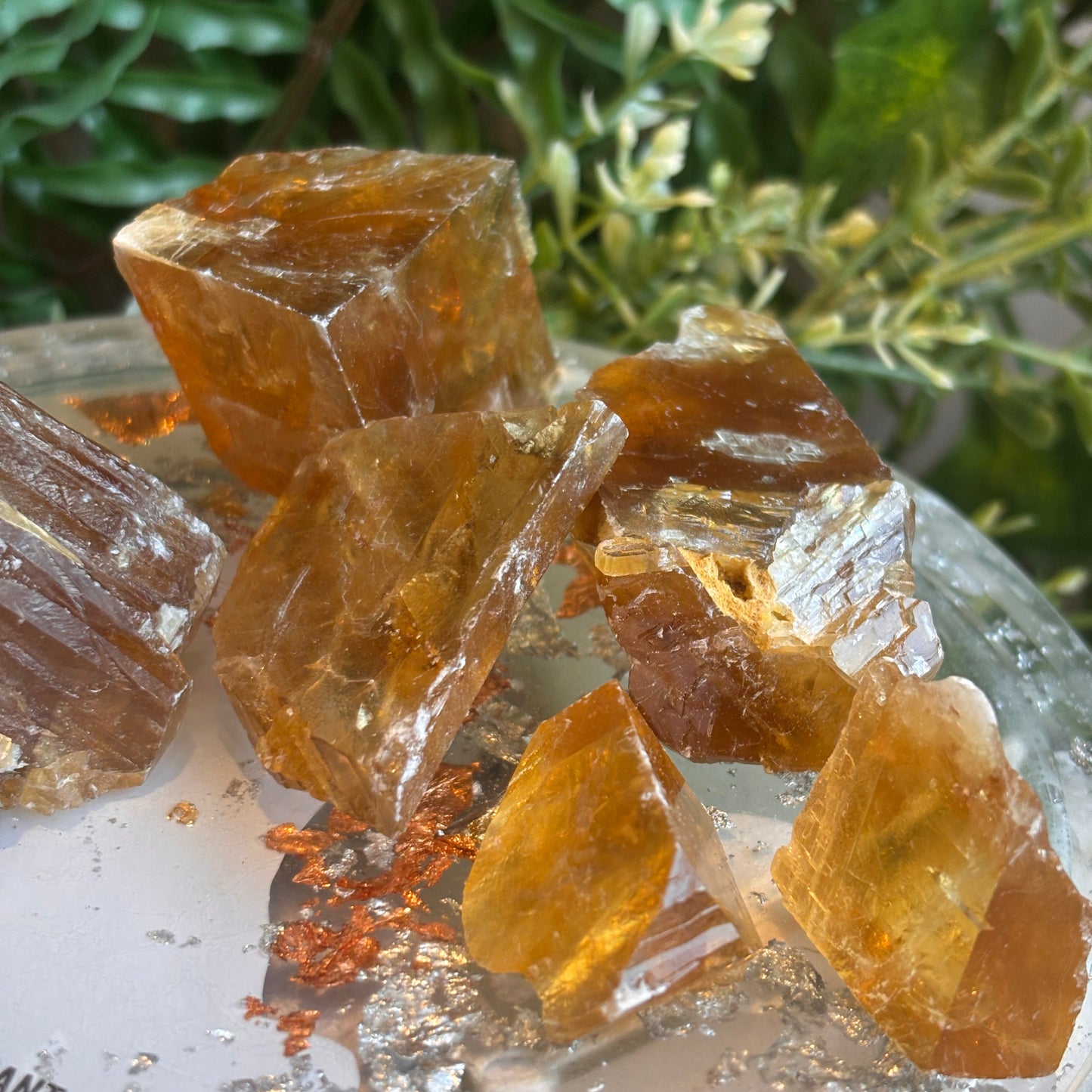 Amber Calcite Specimen