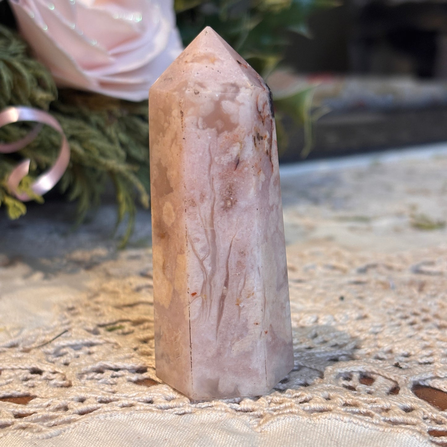 Cherry Blossom Agate Pillar (CBAP1)