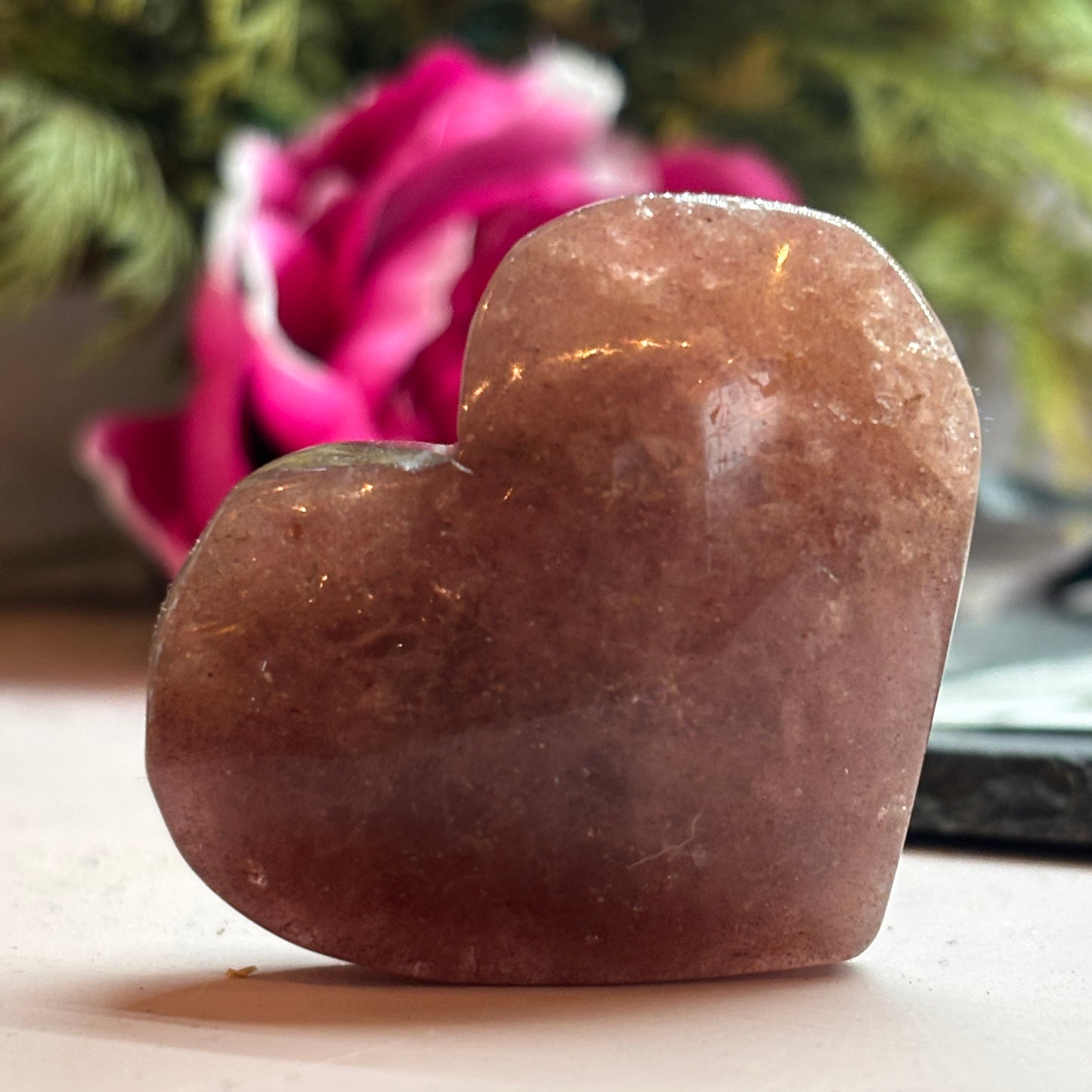 Golden Strawberry Quartz Heart (GSQ2)