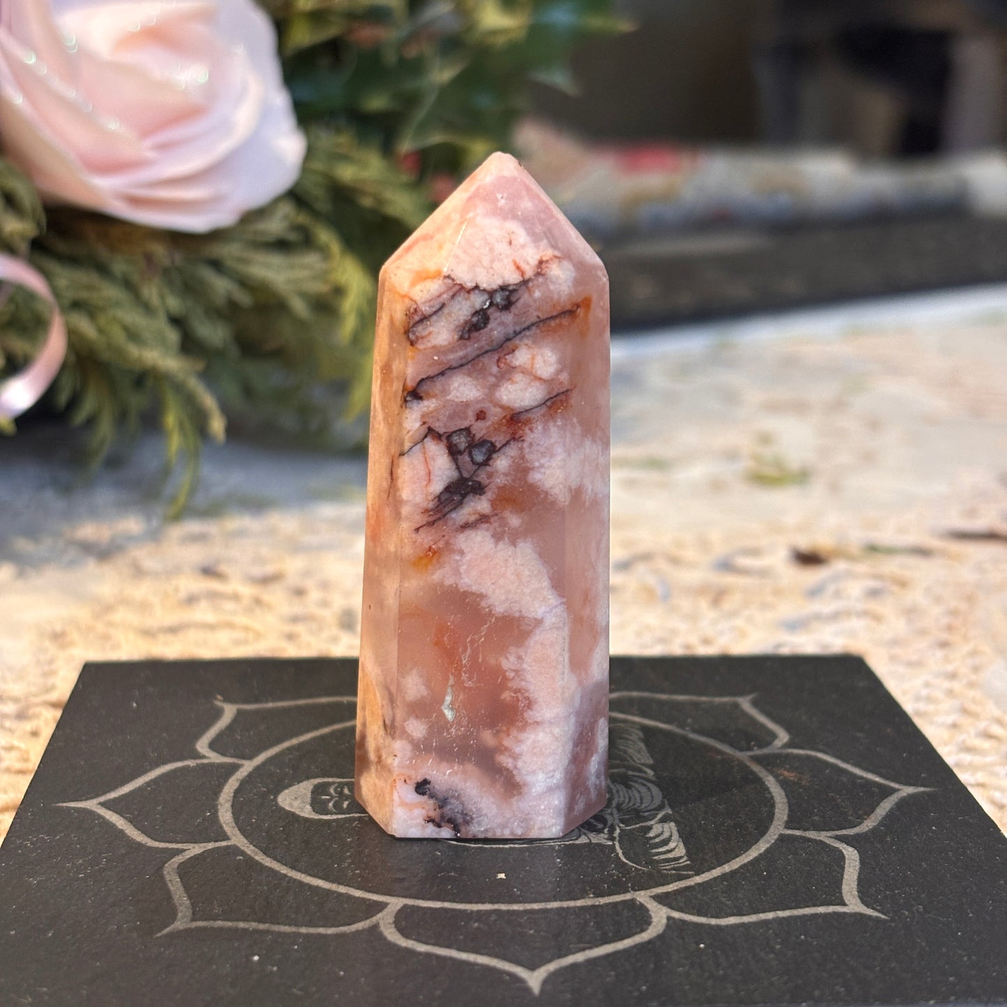 Cherry Blossom Agate Pillar (CBAP4)