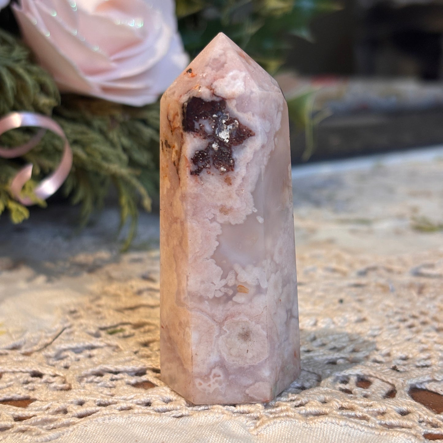 Cherry Blossom Agate Pillar (CBAP1)