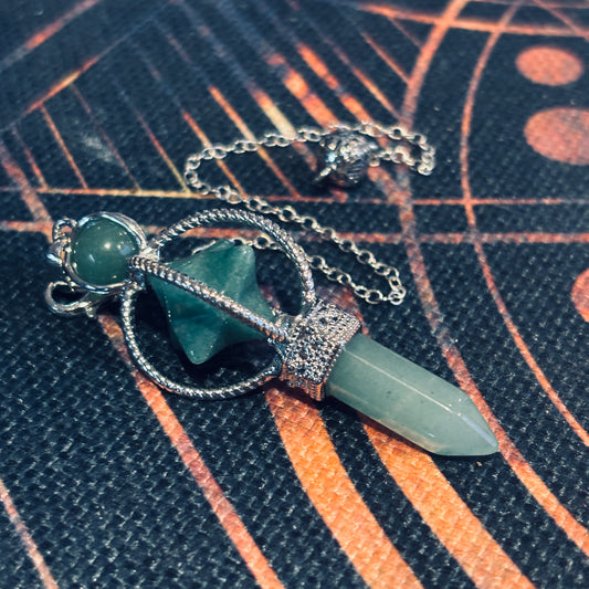 Merkaba Green Aventurine Pendulum