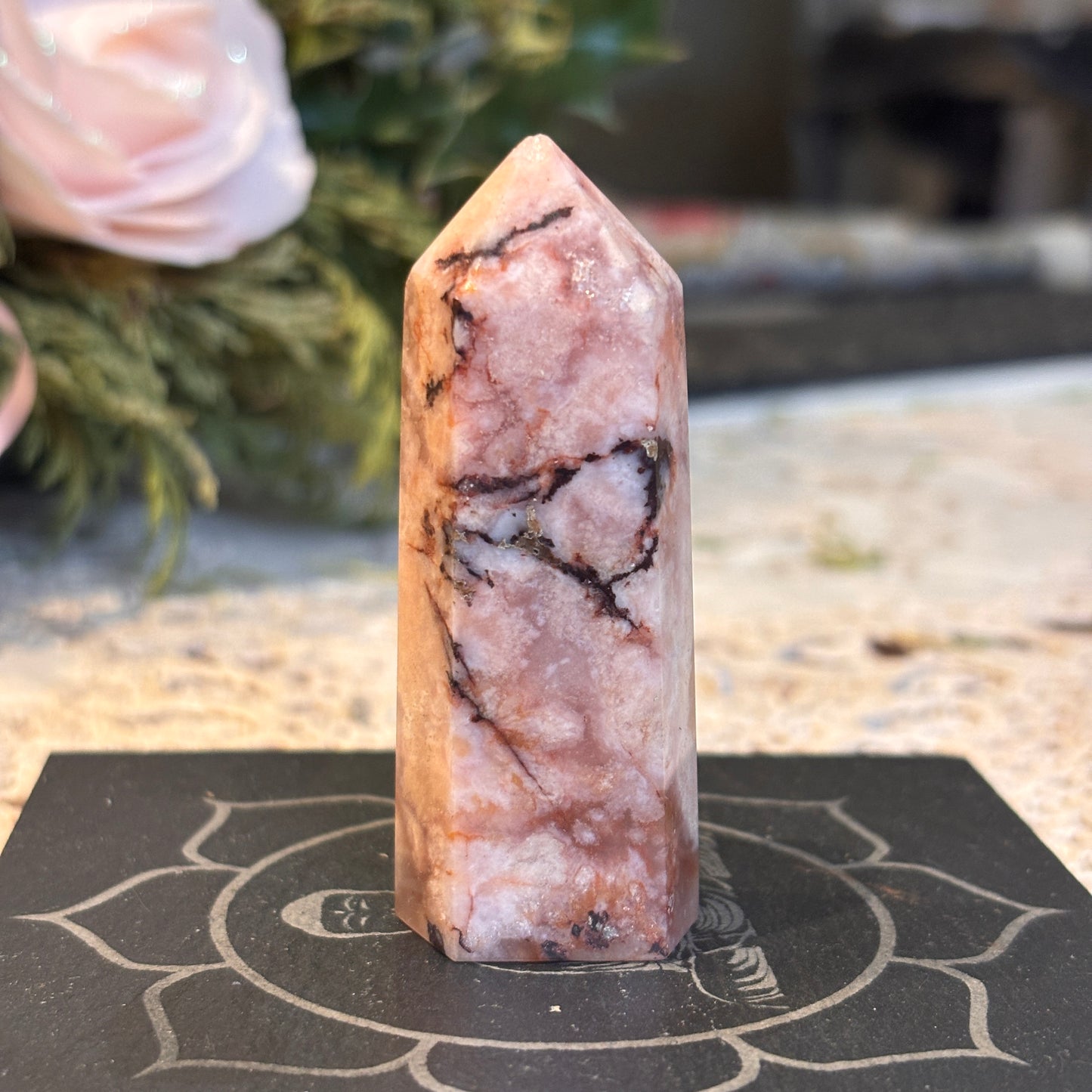 Cherry Blossom Agate Pillar (CBAP4)