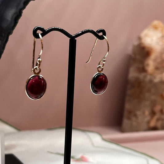 Sterling Silver Garnet Earrings