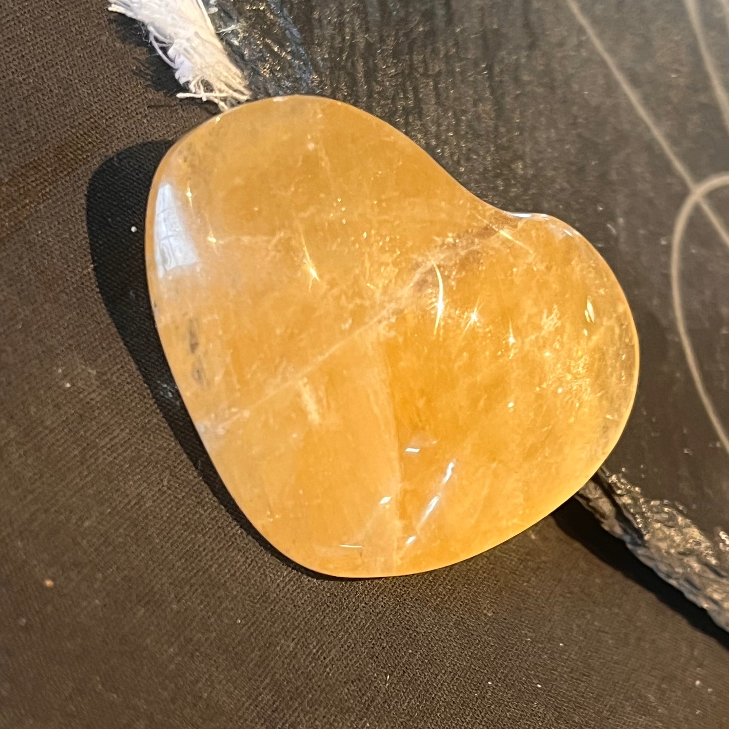 Honey Calcite Heart (HCH2)