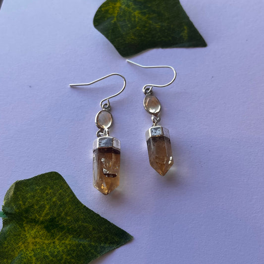 Tegan’s High Grade Citrine & Heat Treated Earrings