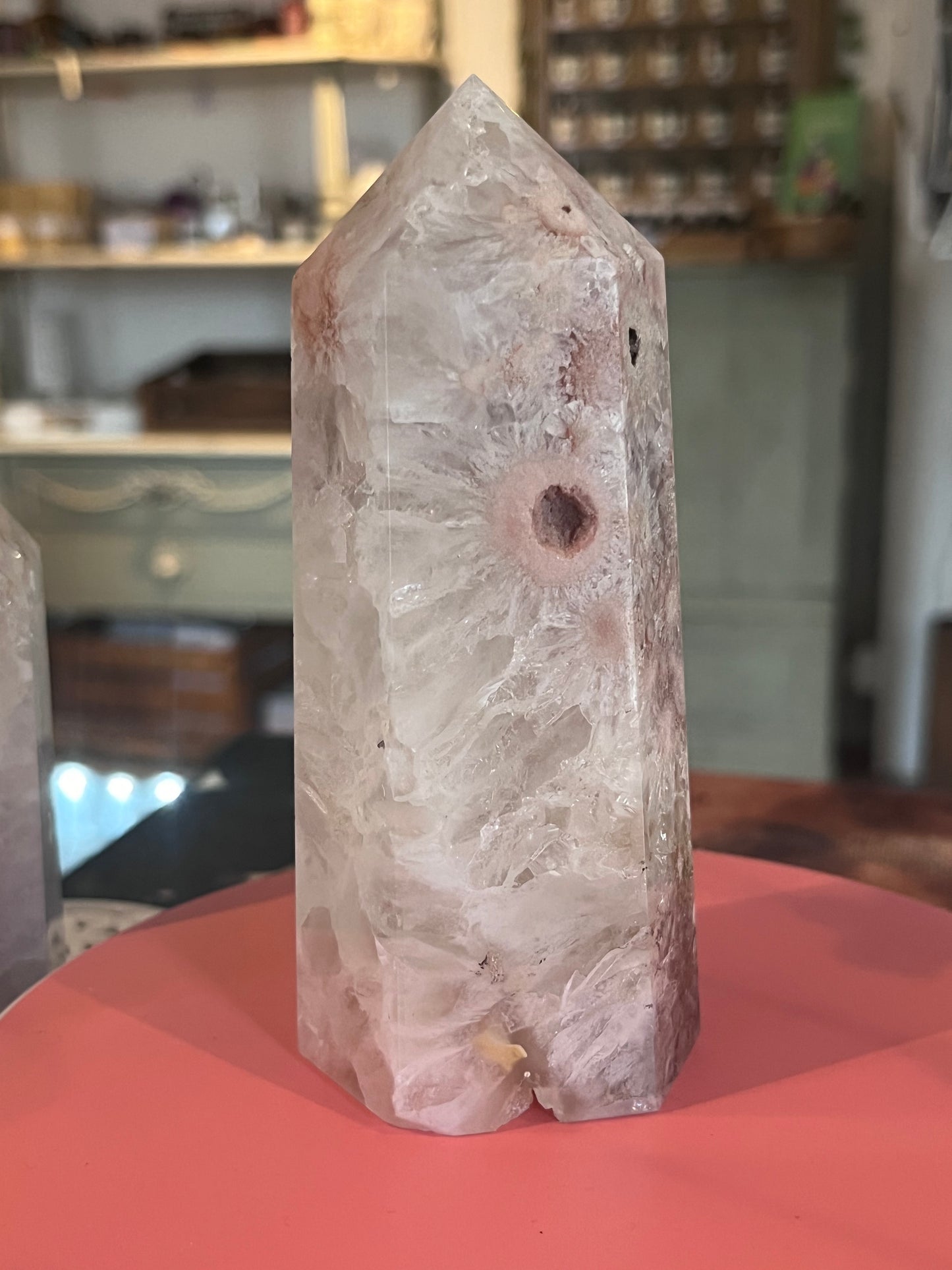 Cherry Blossom Agate & Pink Amethyst Tower (CPA04)