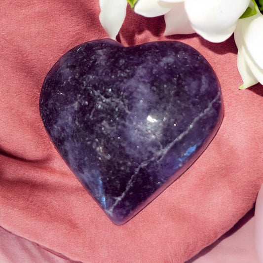 Lepidolite Heart