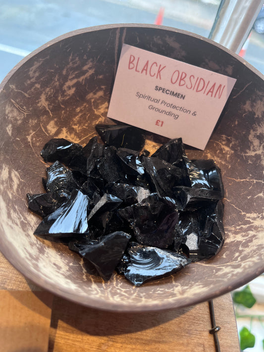 Raw Black Obsidian Specimens