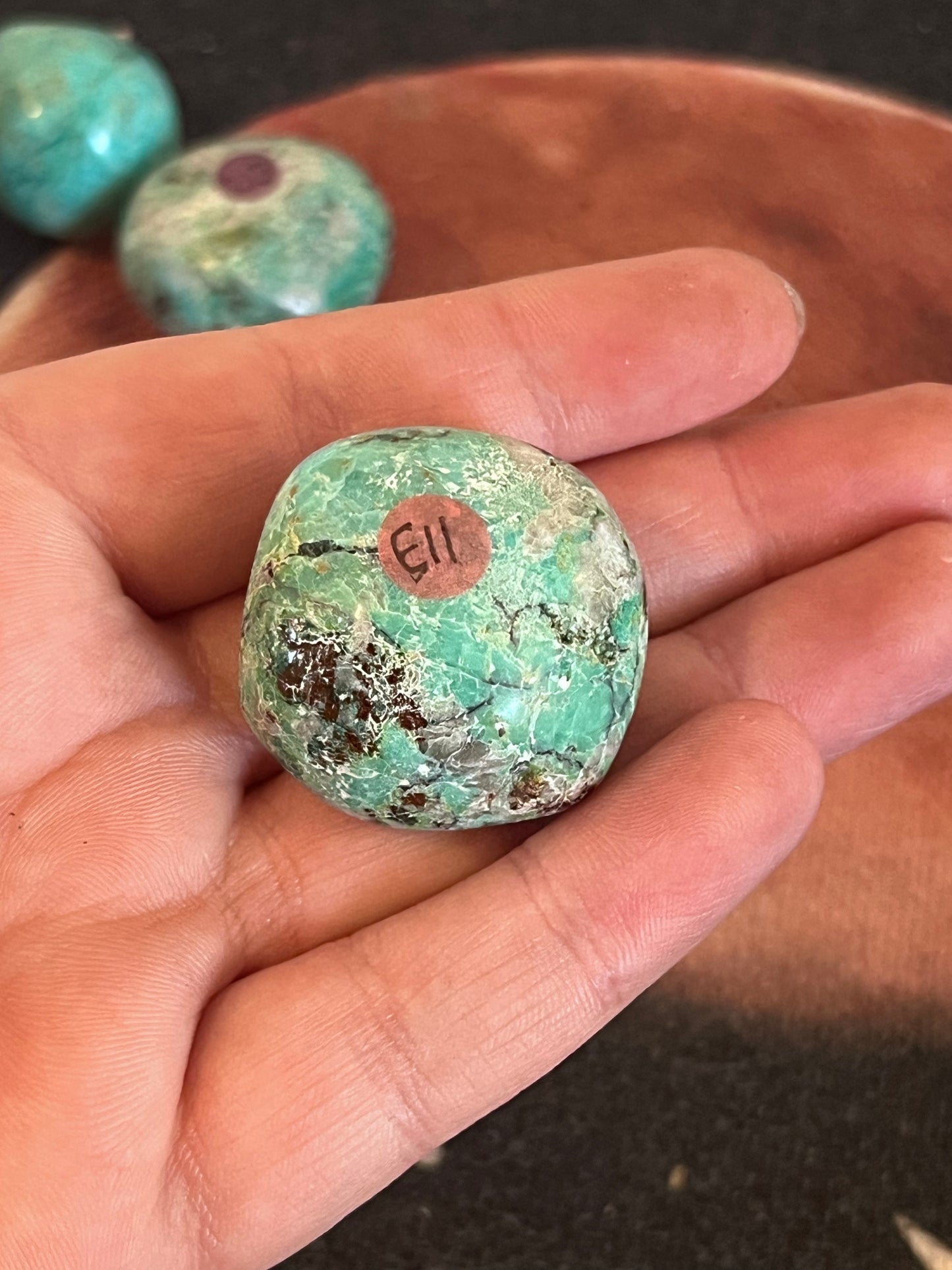 Chrysocolla Palm Stones