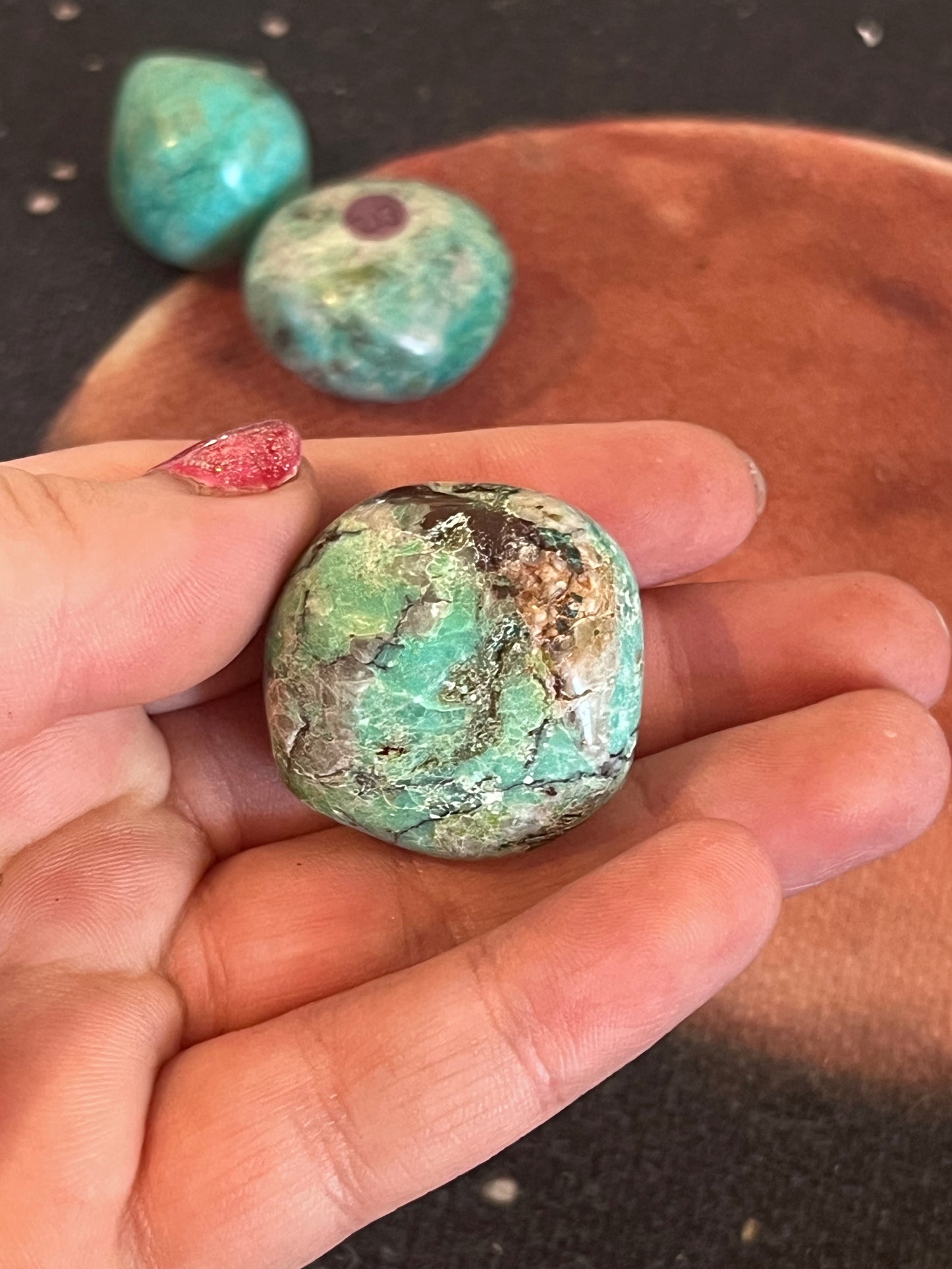 Chrysocolla Palm Stones