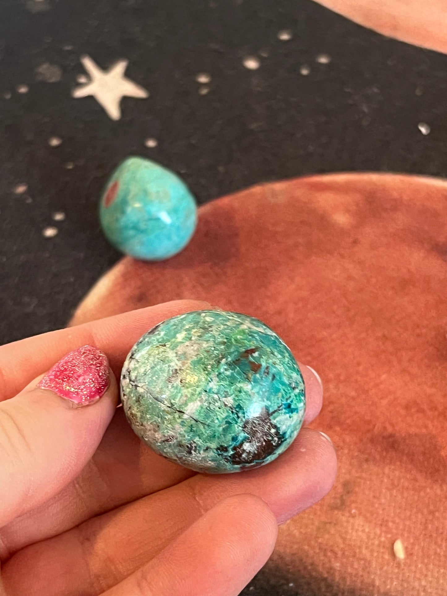 Chrysocolla Palm Stones