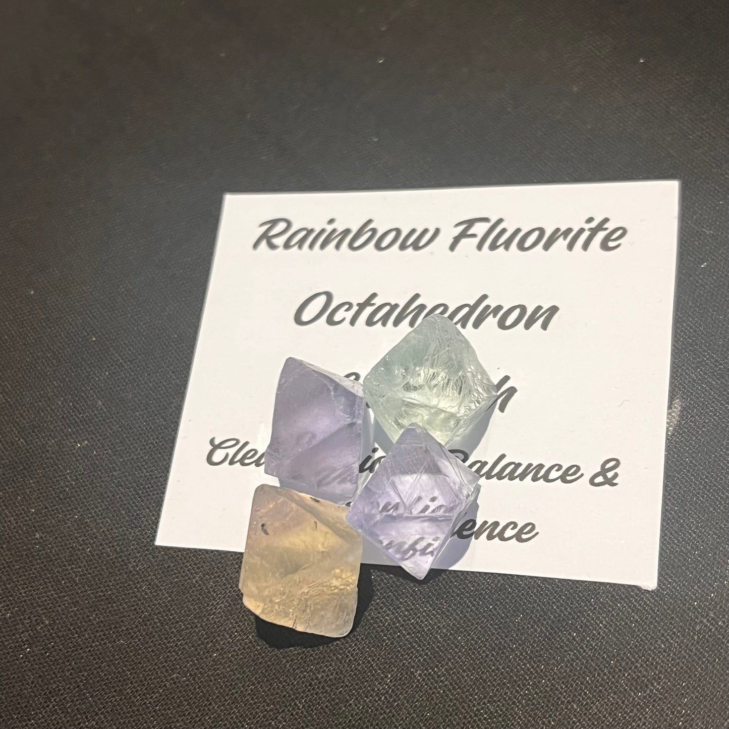 Rainbow Fluorite Octahedron