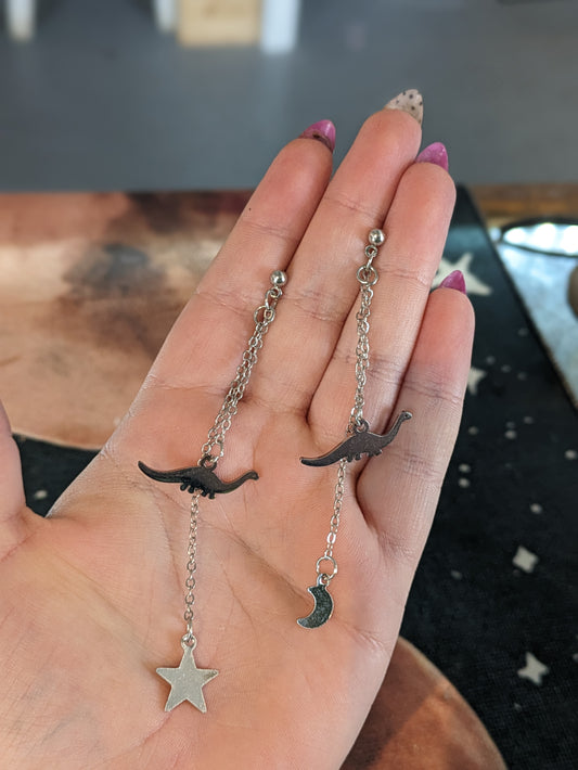 Tegan's Dino Earrings (Stainless Steel)