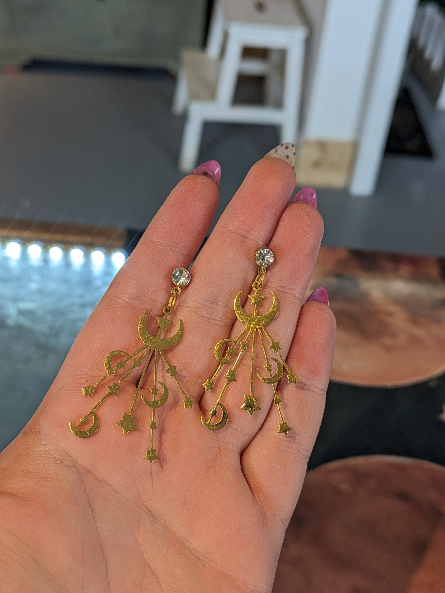 Tegan's Star & Moon Earrings (Gold Plated)