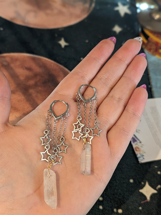 Tegan's Angel Aura Quartz Earrings