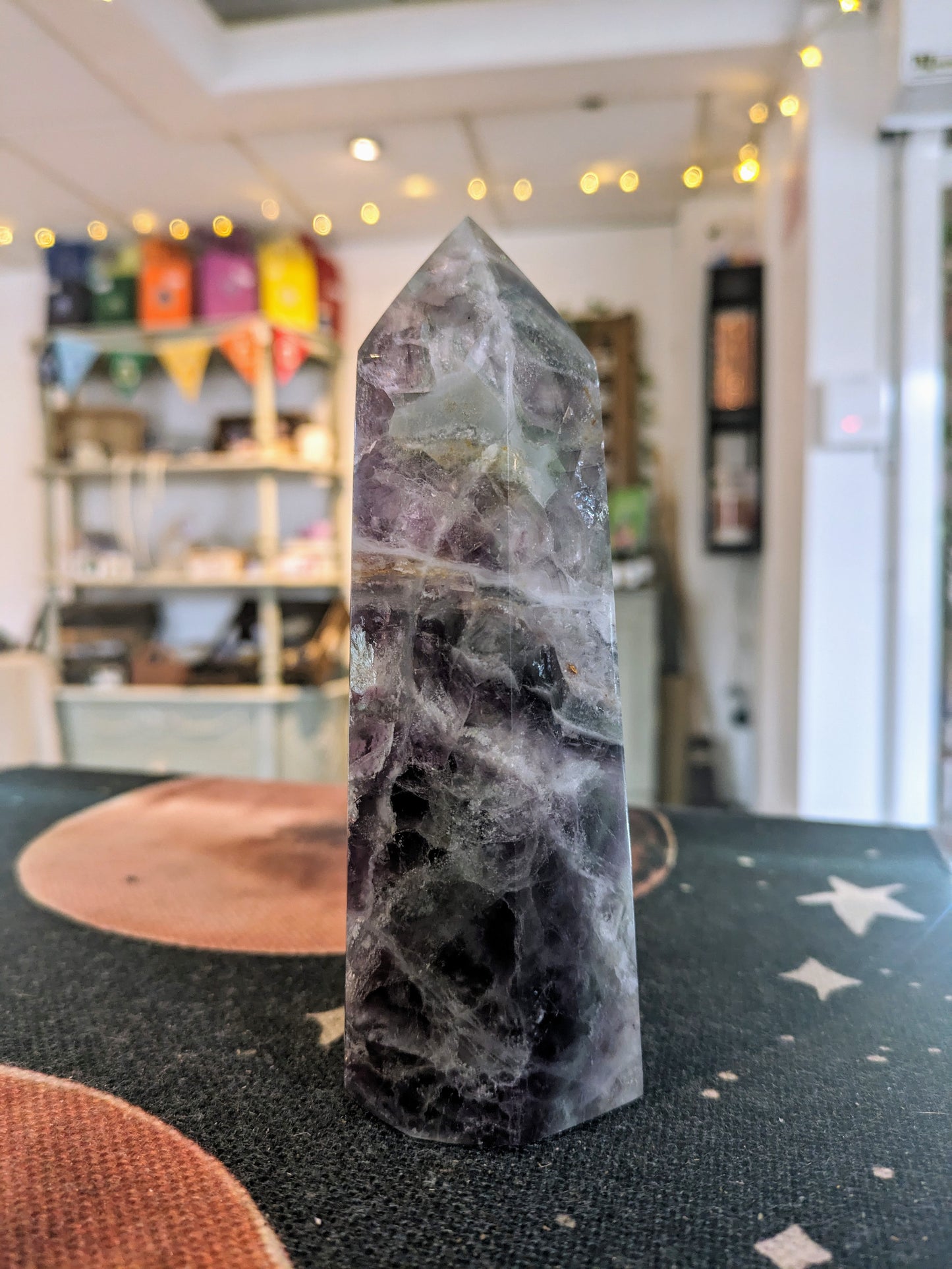 Large Rainbow Fluorite Tower (RFT03)