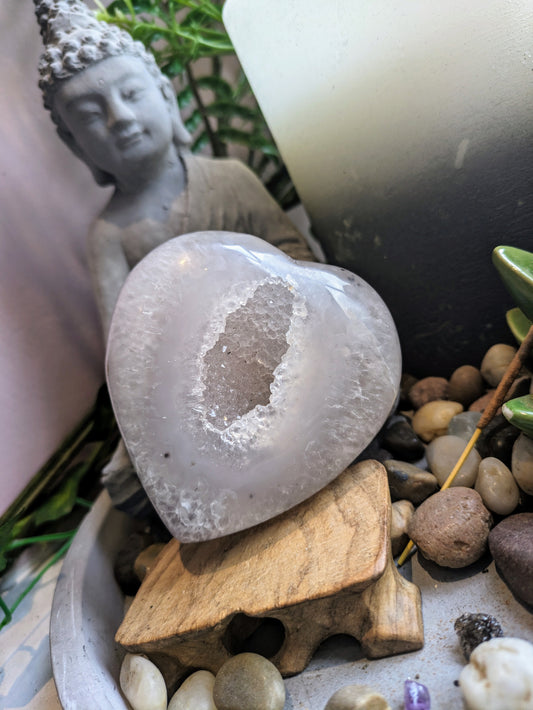 Large Druzy Agate Heart (DAH01)