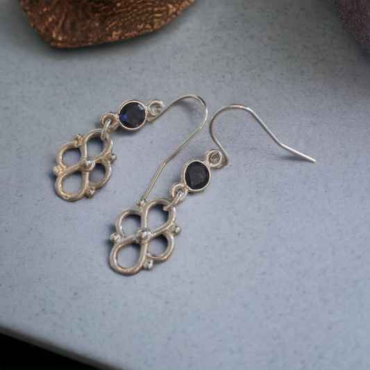 Tegan's Sterling Silver Iolite Earrings