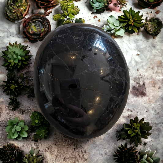 Black Tourmaline Palm Stone (BTP03)