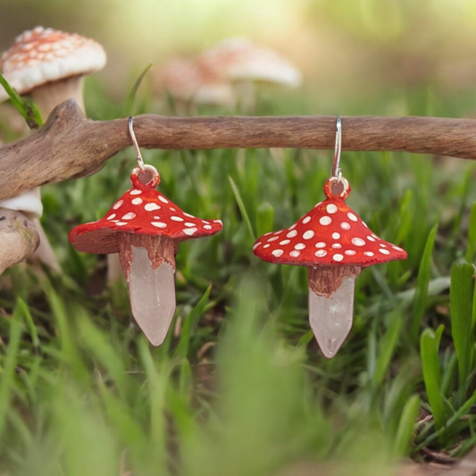 Tegan's Sterling Silver Mushroom Earrings