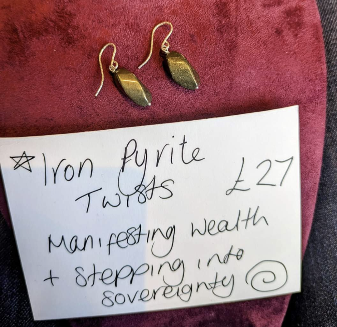 Rachel's Iron Pyrite Twist Earrings