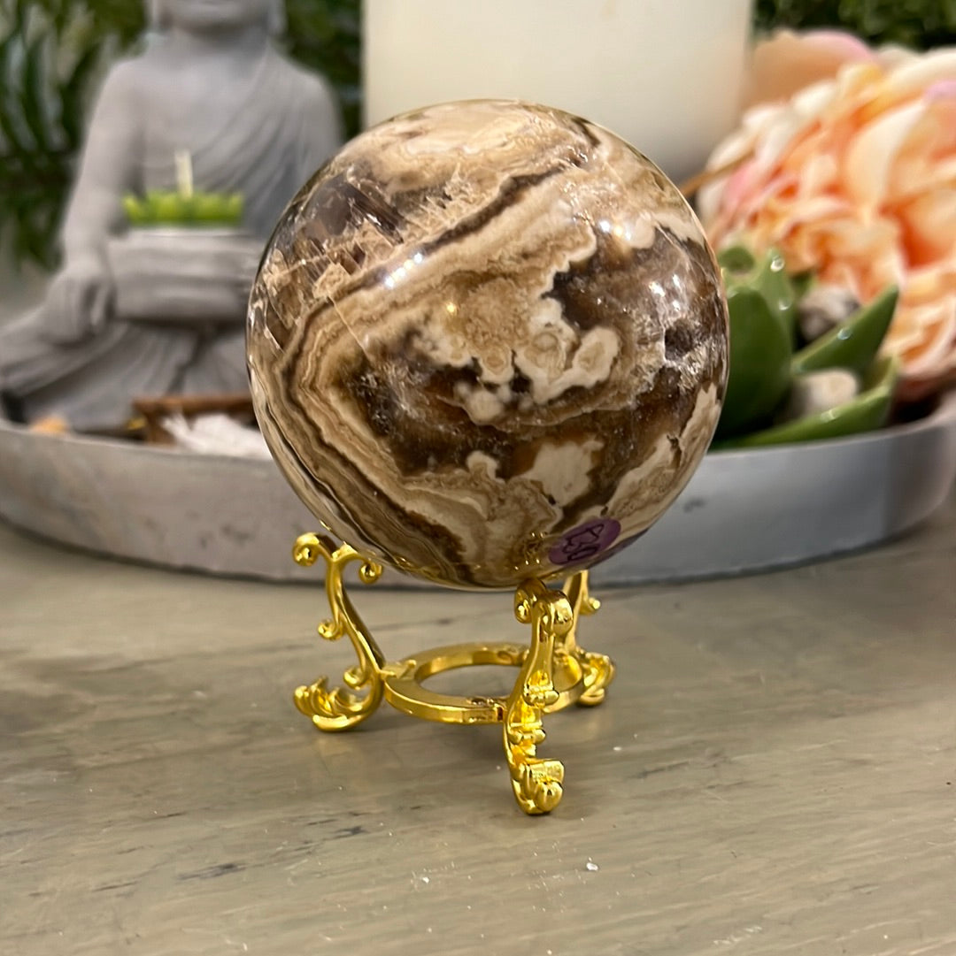 Chocolate Calcite Sphere (CHCS03)