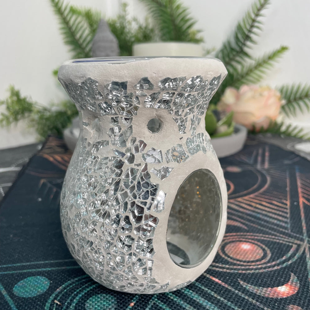 Glass Crackle Oil Burner/ Wax Melter