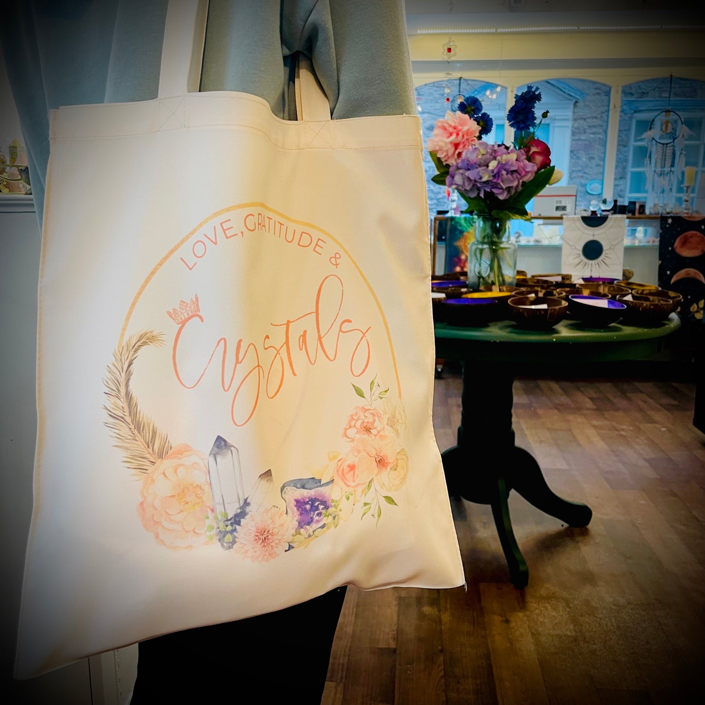 Official Love, Gratitude & Crystals Tote Bag
