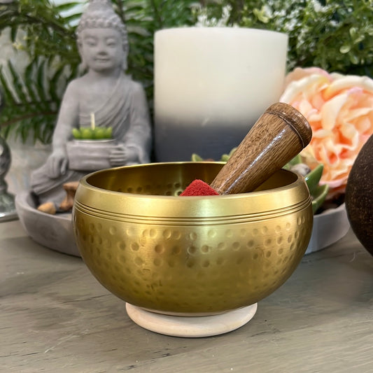 11cm Hammered Brass Singing Bowl