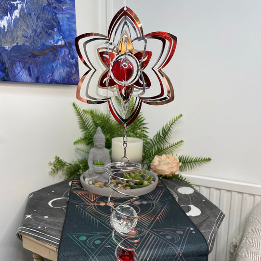 Lotus Flower Cut Glass ‘Crystal’ Suncatcher