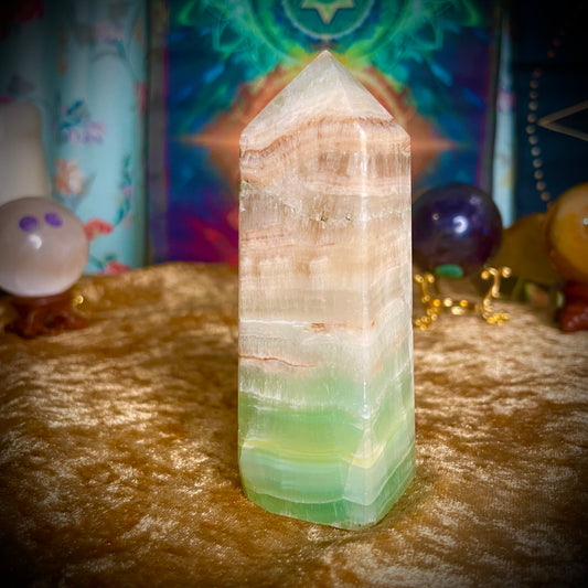 Pistachio Calcite Obelisk (PCT02)