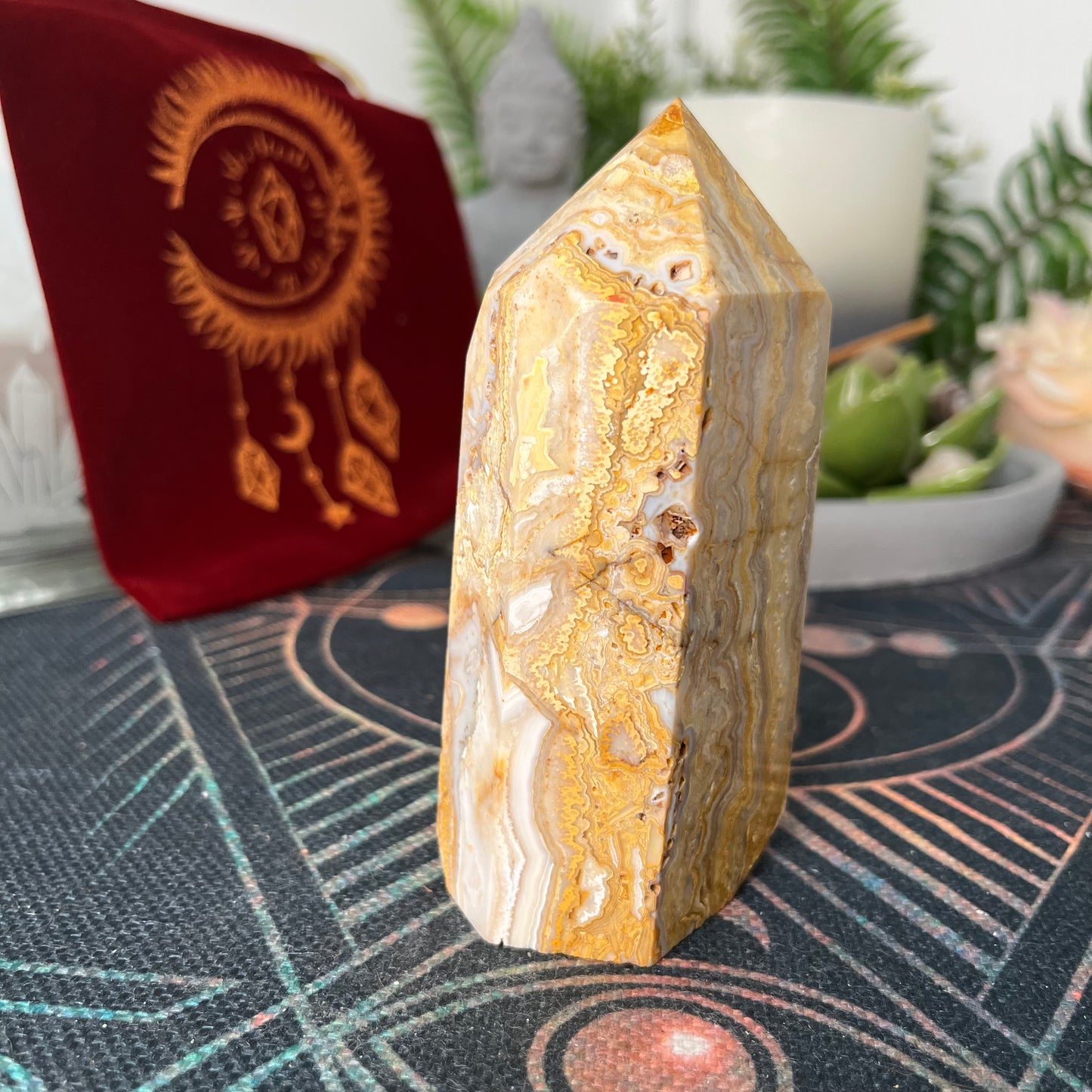 Mexican Crazy Lace Agate Tower (CLAT01)