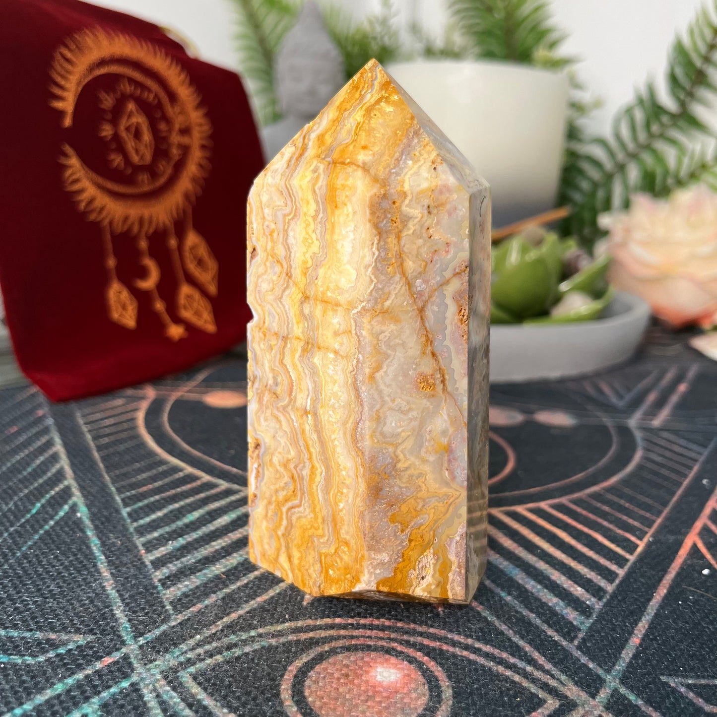 Mexican Crazy Lace Agate Tower (CLAT01)