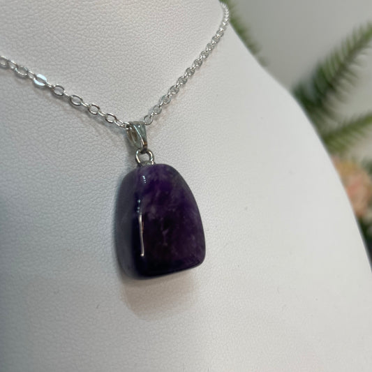 Chevron Amethyst Pendant