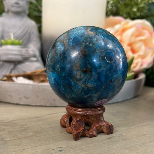 Blue Apatite Sphere (BAS02)