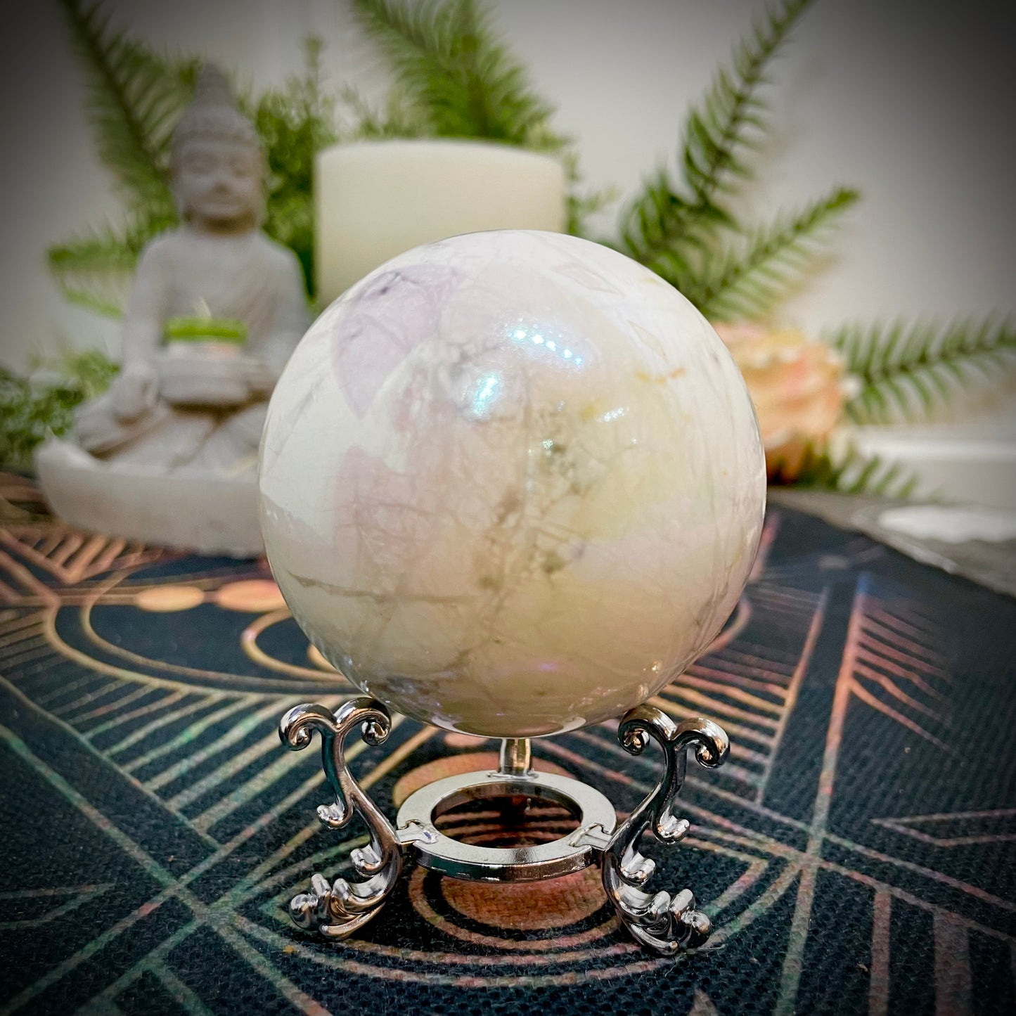 Angel Aura Howlite Sphere (AHS01)