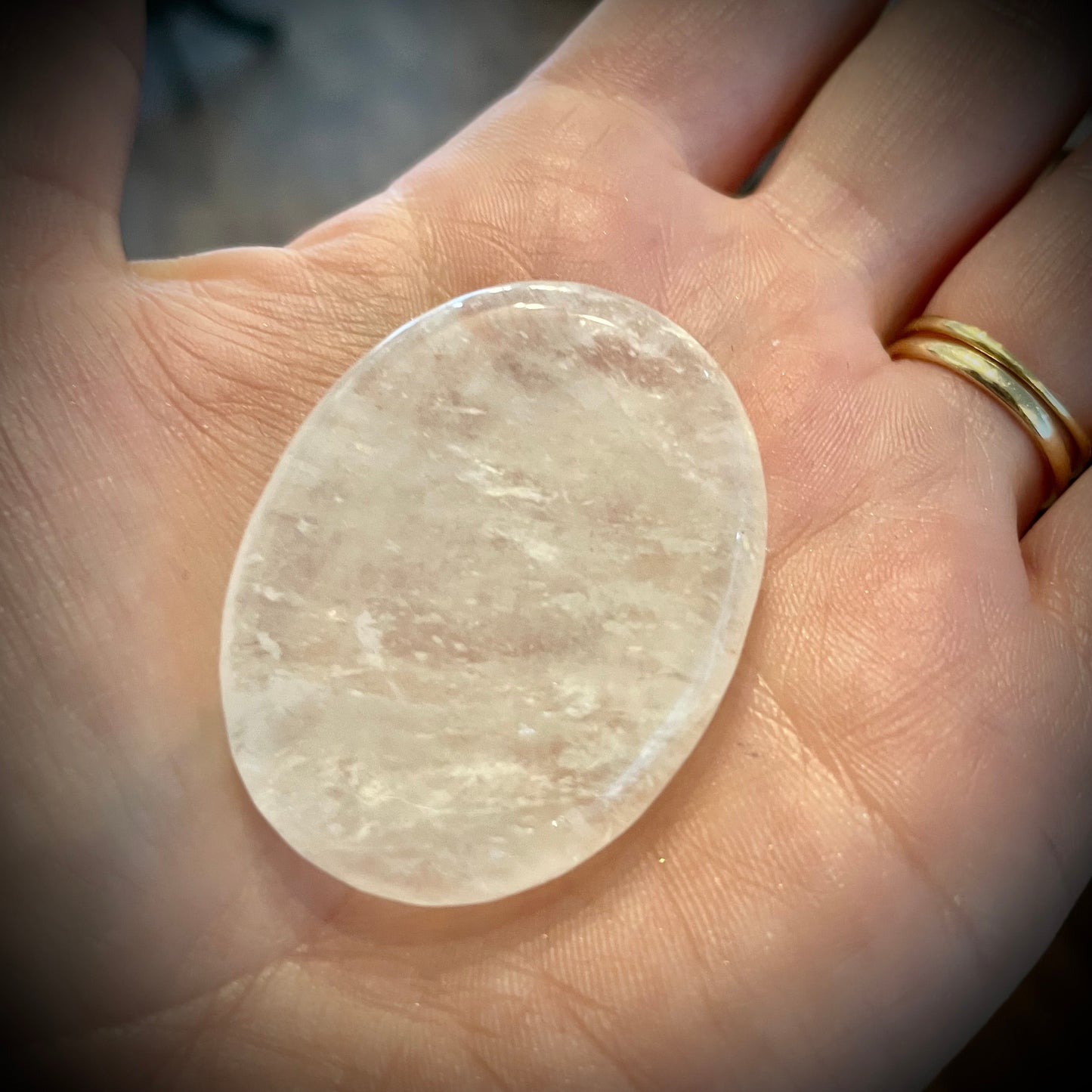 Clear Quartz Worry Stone