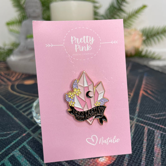 Crystal Pin Badge